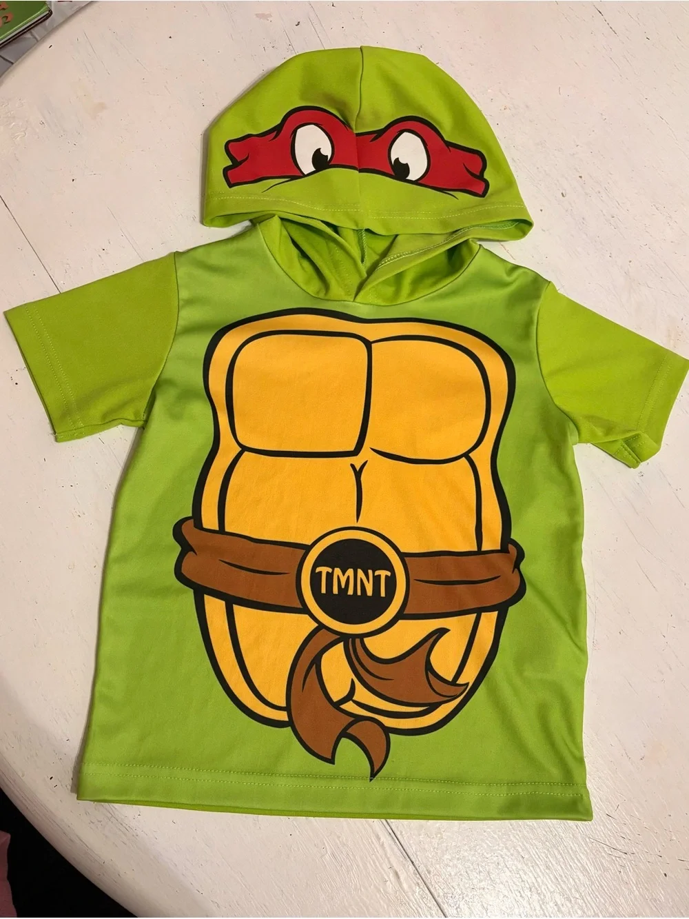 Teenage Mutant Ninja Turtles Green Raphael Hooded Kids Costume Shirt
